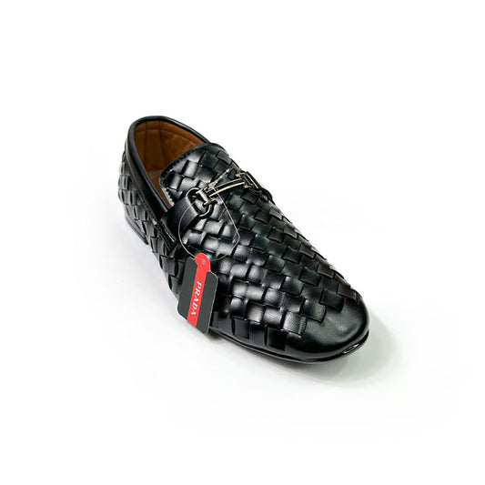 Woven Leather Loafers