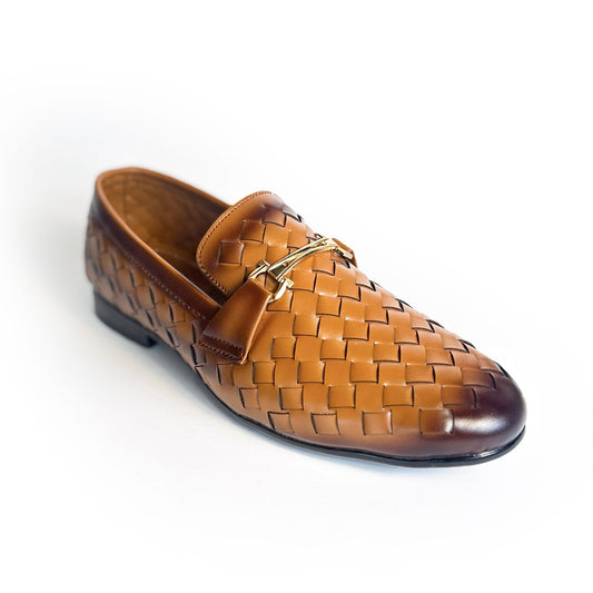 Woven Leather Loafers