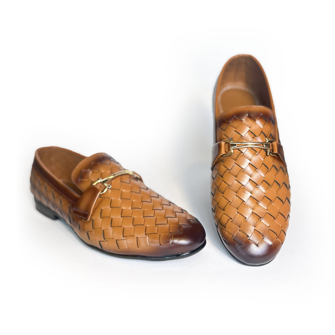 Woven Leather Loafers