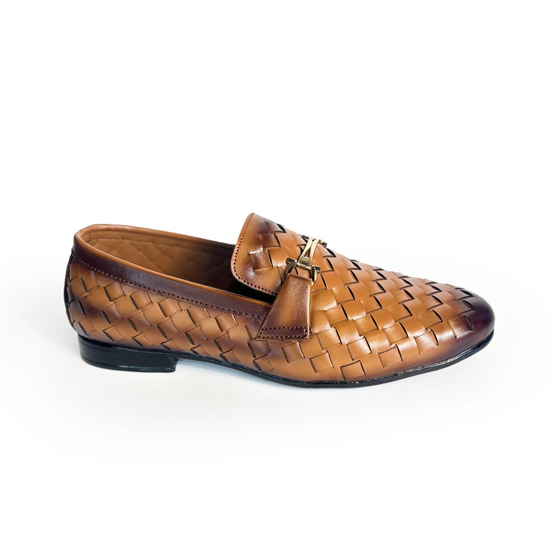 Woven Leather Loafers