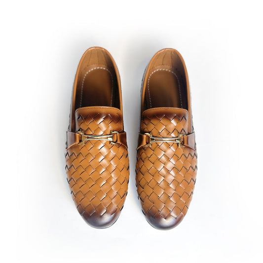 Woven Leather Loafers