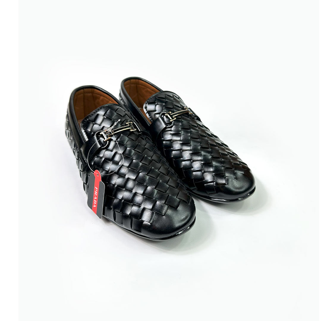 Woven Leather Loafers